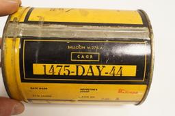WWII Gibson Girl Radio Balloon in Can Dated 1944