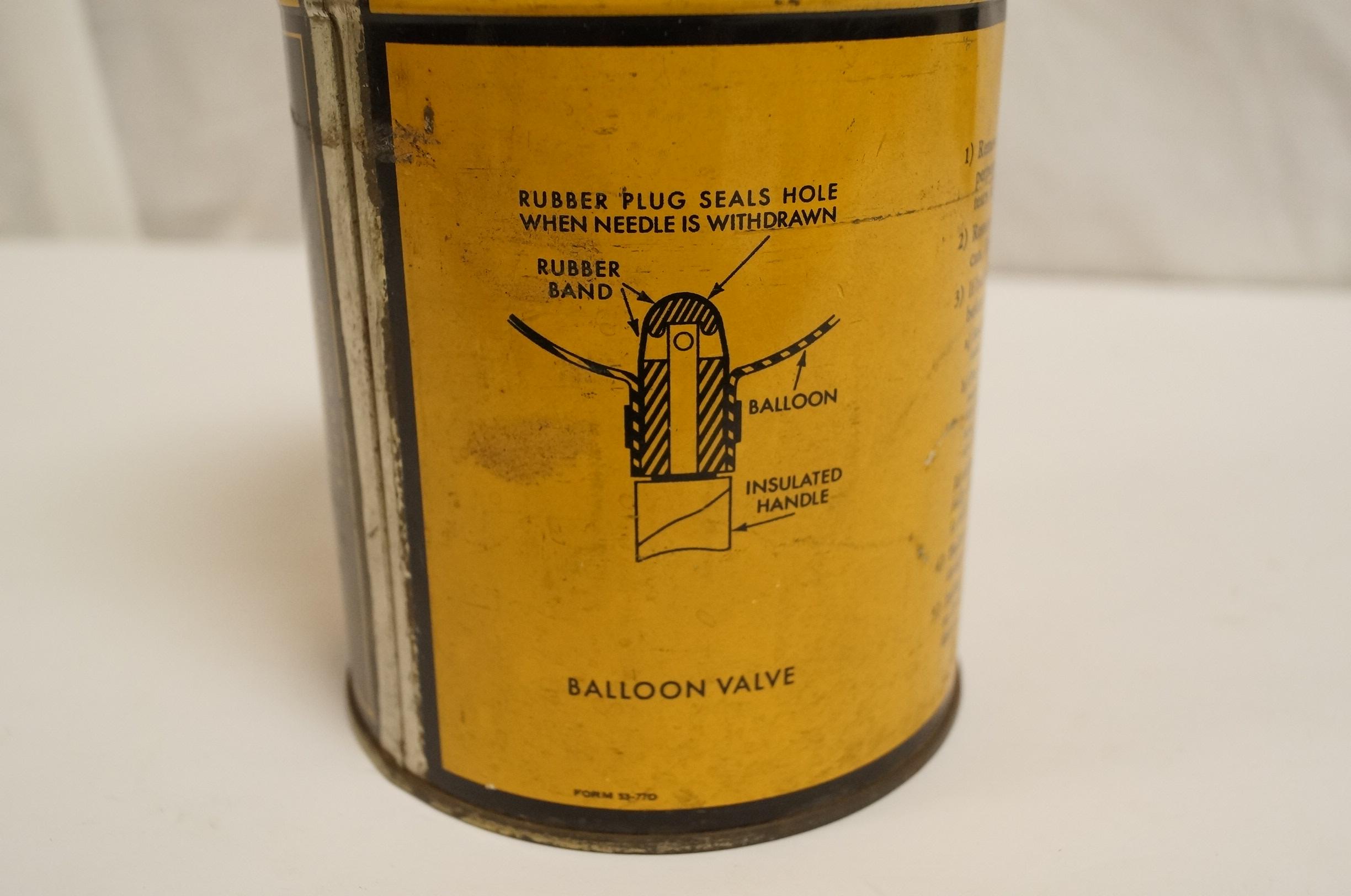 WWII Gibson Girl Radio Balloon in Can Dated 1944