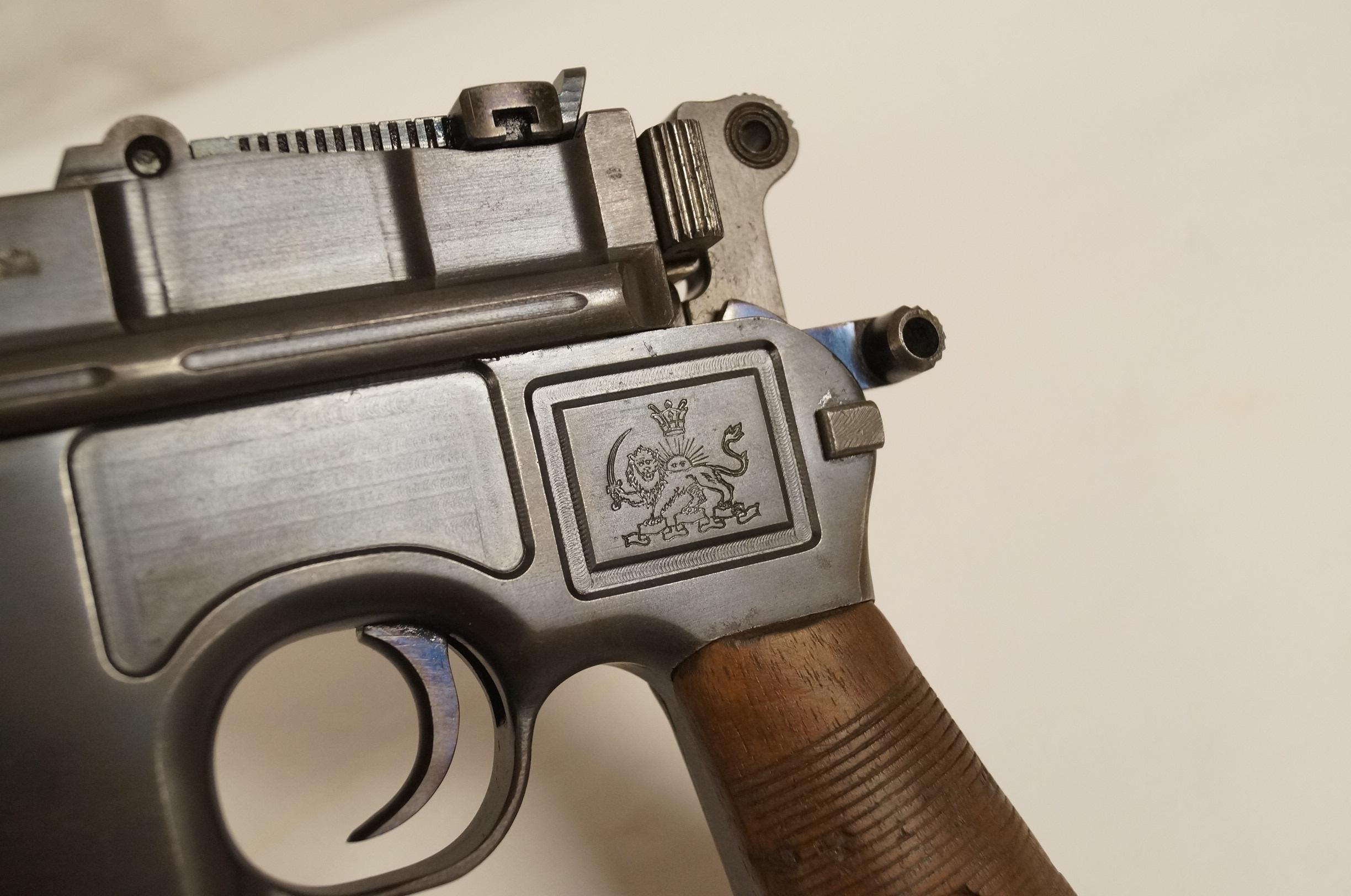 RARE 1910 Persian Contract C96 Mauser Broomhandle Pistol with Wood Stock Holster