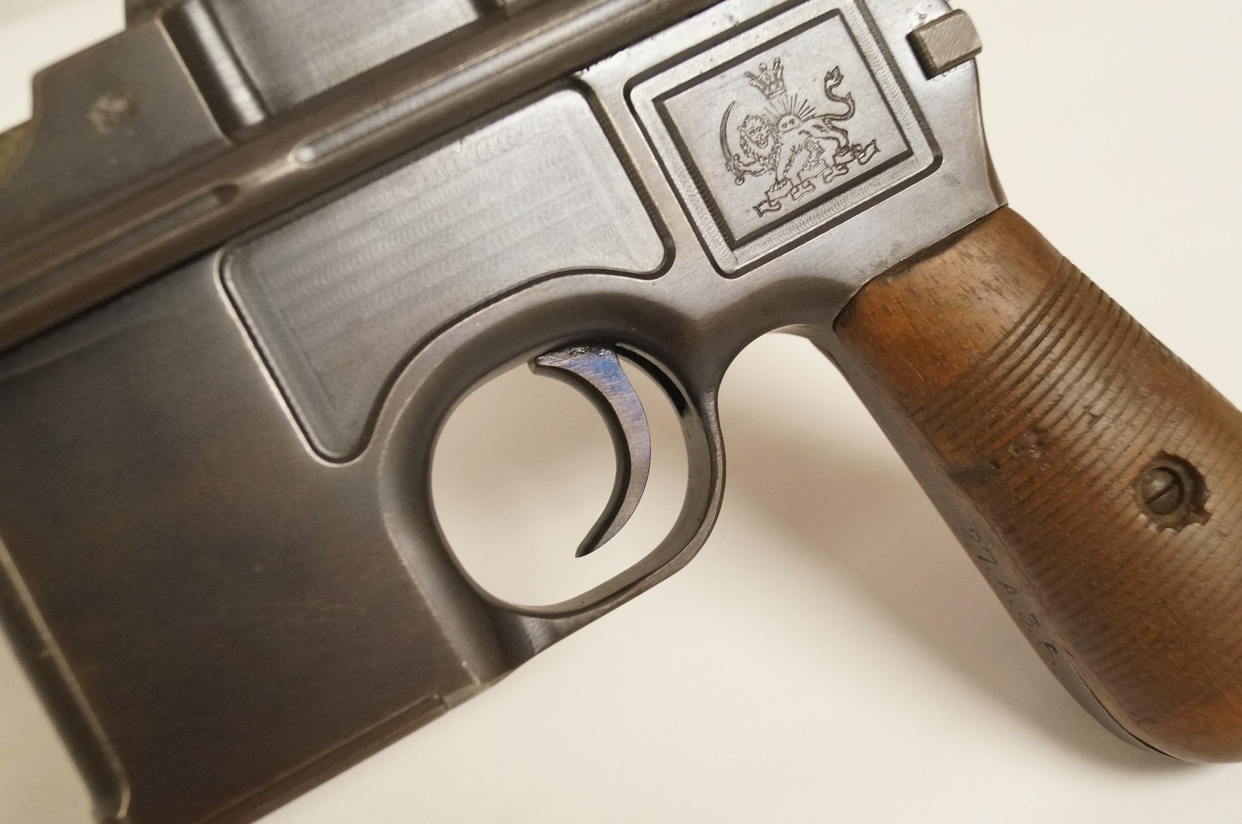 RARE 1910 Persian Contract C96 Mauser Broomhandle Pistol with Wood Stock Holster