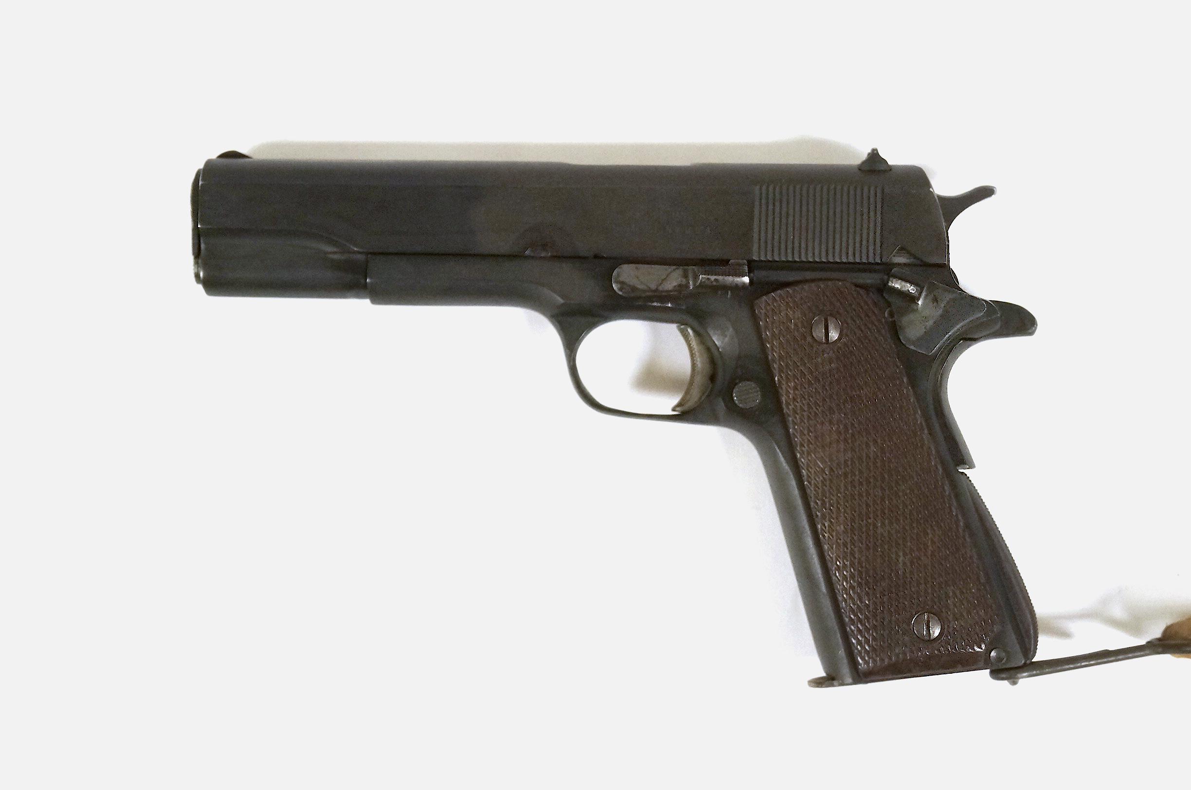 1943 Remington Rand US ARMY .45 M1911 A1 Pistol with Original Lanyard in US Holster