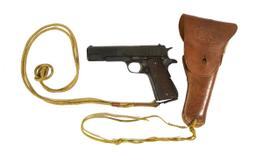 1943 Remington Rand US ARMY .45 M1911 A1 Pistol with Original Lanyard in US Holster