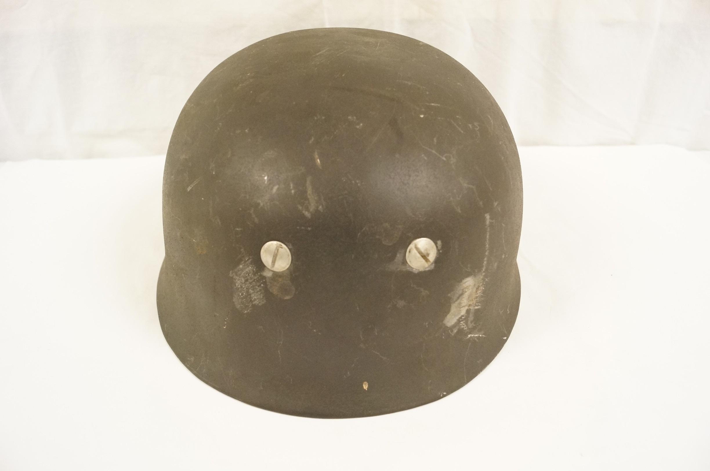 WWII M38 ET71 German Paratrooper Single Decal Helmet with no Liner
