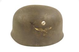 WWII M38 ET71 German Paratrooper Single Decal Helmet with no Liner