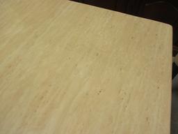 Lacquer Top Dining Table with Four Parson Chairs