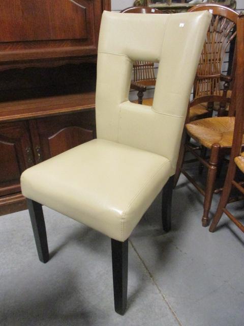 Lacquer Top Dining Table with Four Parson Chairs
