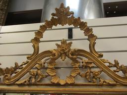 Intricately Carved Gold Framed Beveled Mirror
