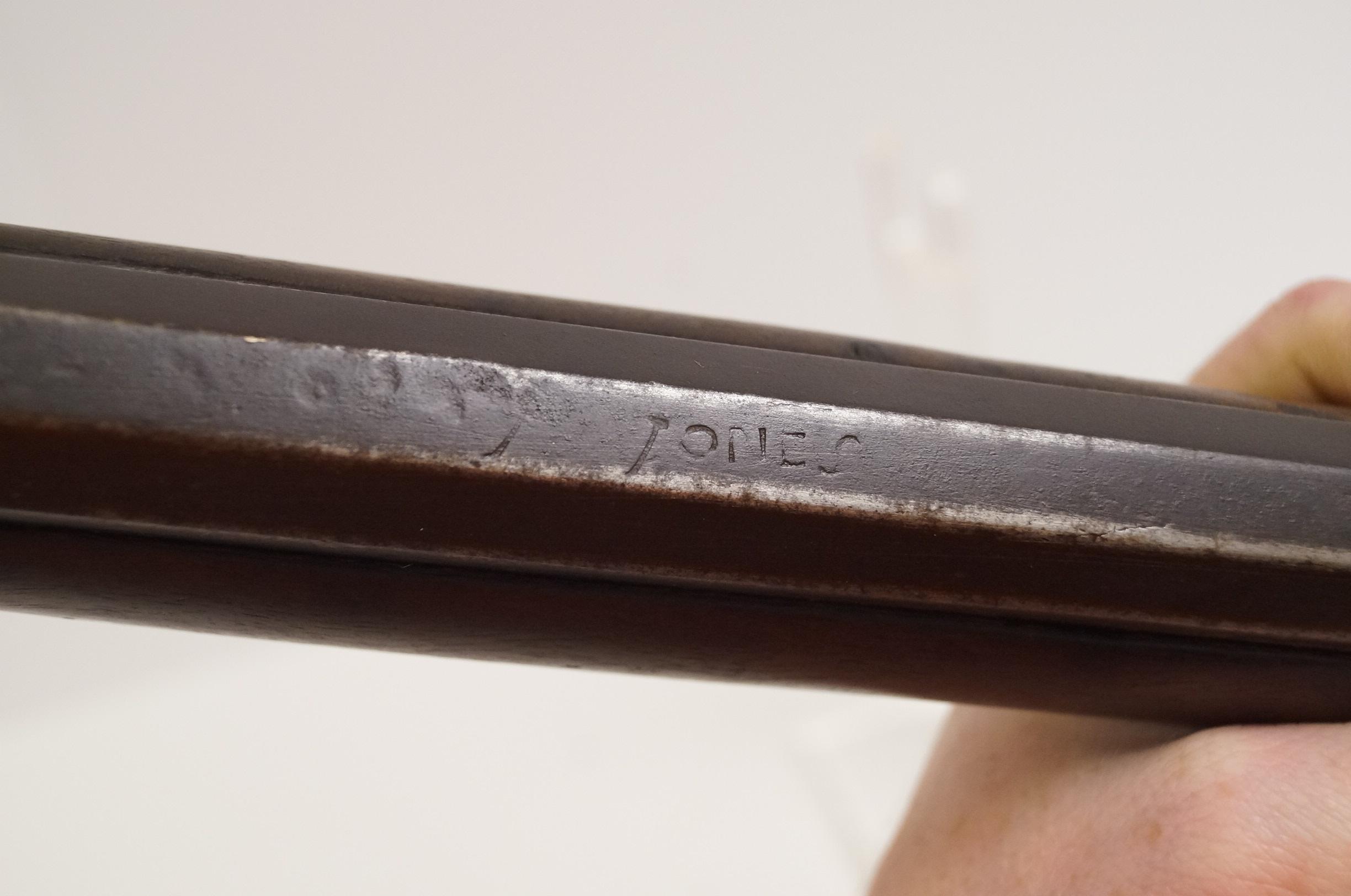 Interesting 1800's G. GOULCHER Kentucky Long Rifle Percussion Muzzleloading Musket marked "J Jones"