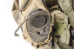 4 M17 A1&A2 Gas Masks with M6A2 Chemical, Biological Hoods