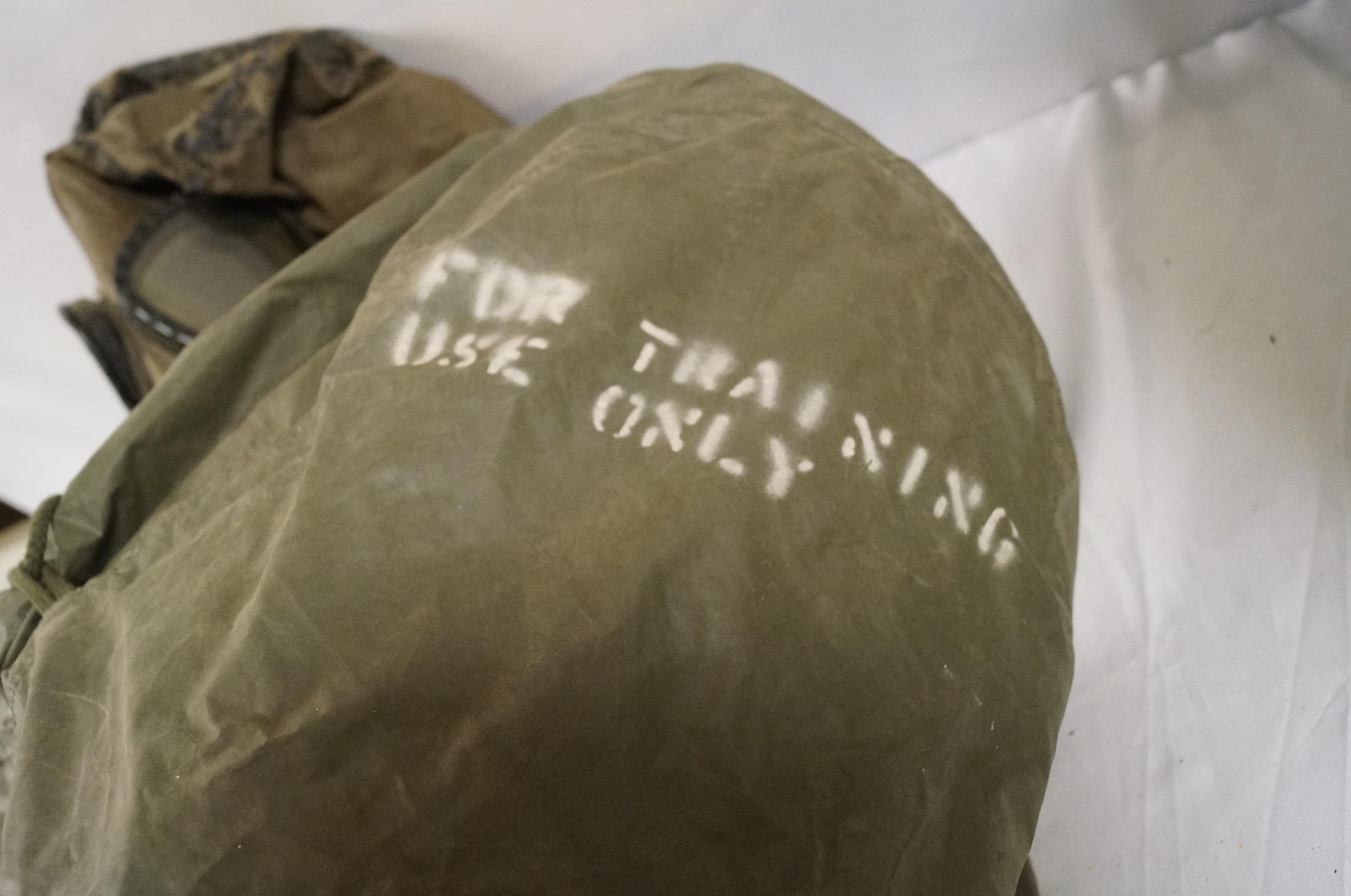 4 M17 A1&A2 Gas Masks with M6A2 Chemical, Biological Hoods