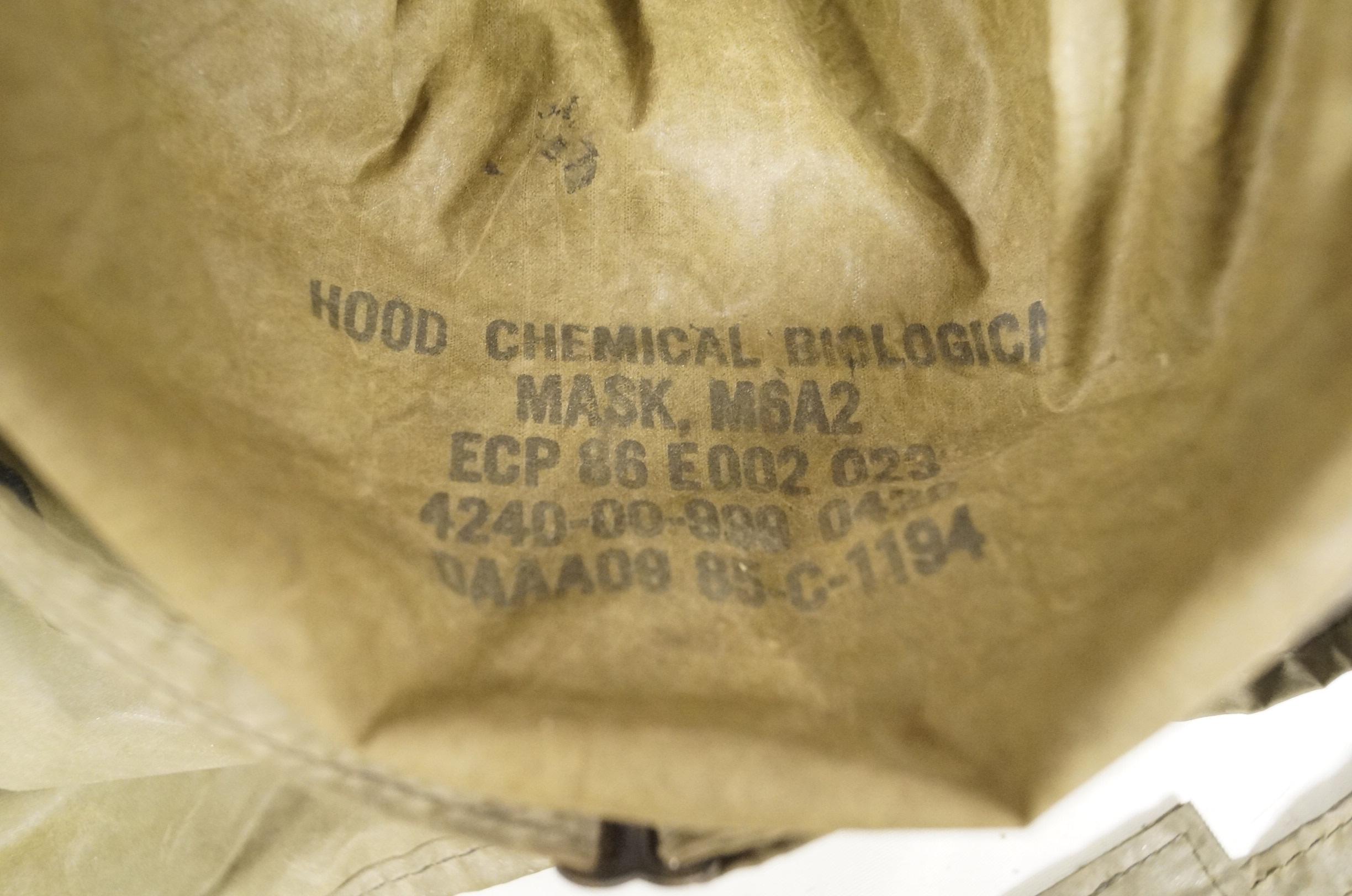 4 M17 A1&A2 Gas Masks with M6A2 Chemical, Biological Hoods