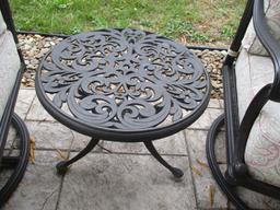 Pair of Swiveling/Rocking Metal Chairs with Removable Cushions and