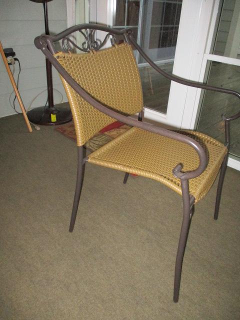 Round Outdoor Table with Two Chairs