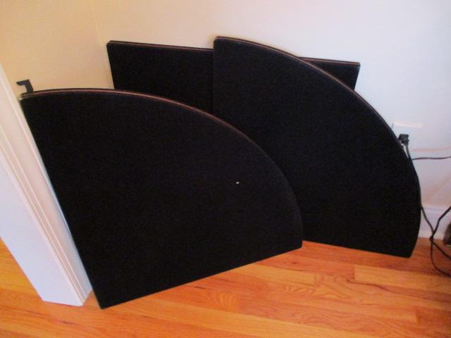 Stanley Furniture Dining Table with Six Cane/Leather Back Chairs, and Table Protectors