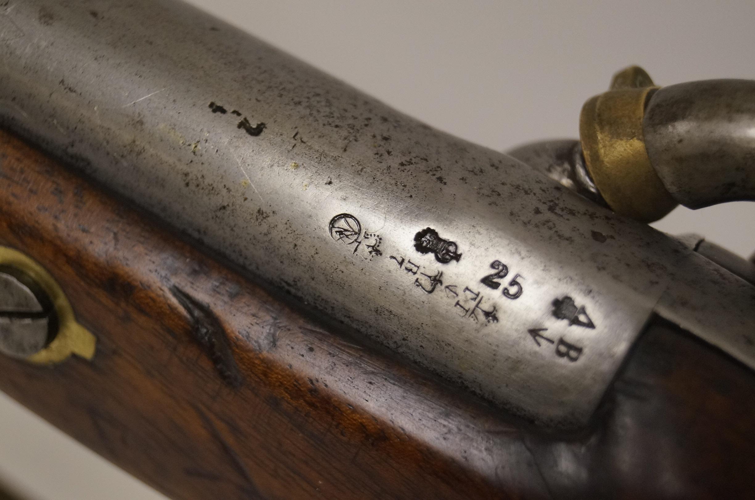 Antique Original English Pattern 1853 Enfield Two-Band Crown/VR Tower 1855 Rifle-Musket