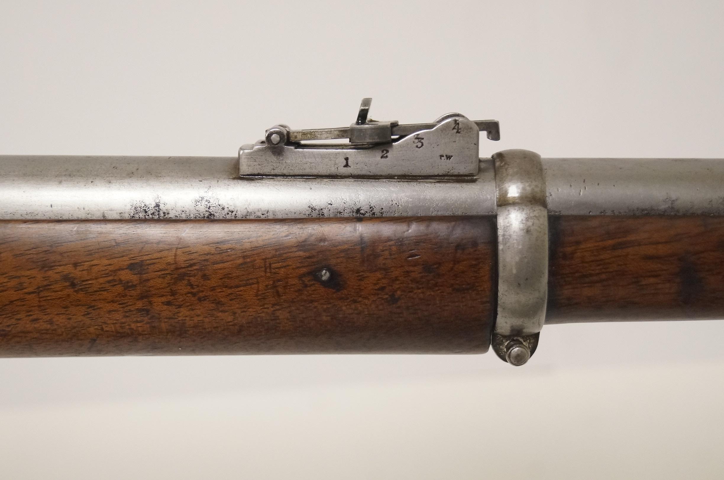 Antique Original English Pattern 1853 Enfield Two-Band Crown/VR Tower 1855 Rifle-Musket