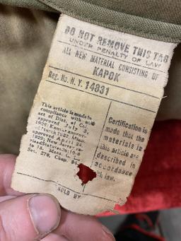 Incredibly Rare and Original WWII Kapok Sleeping Bag