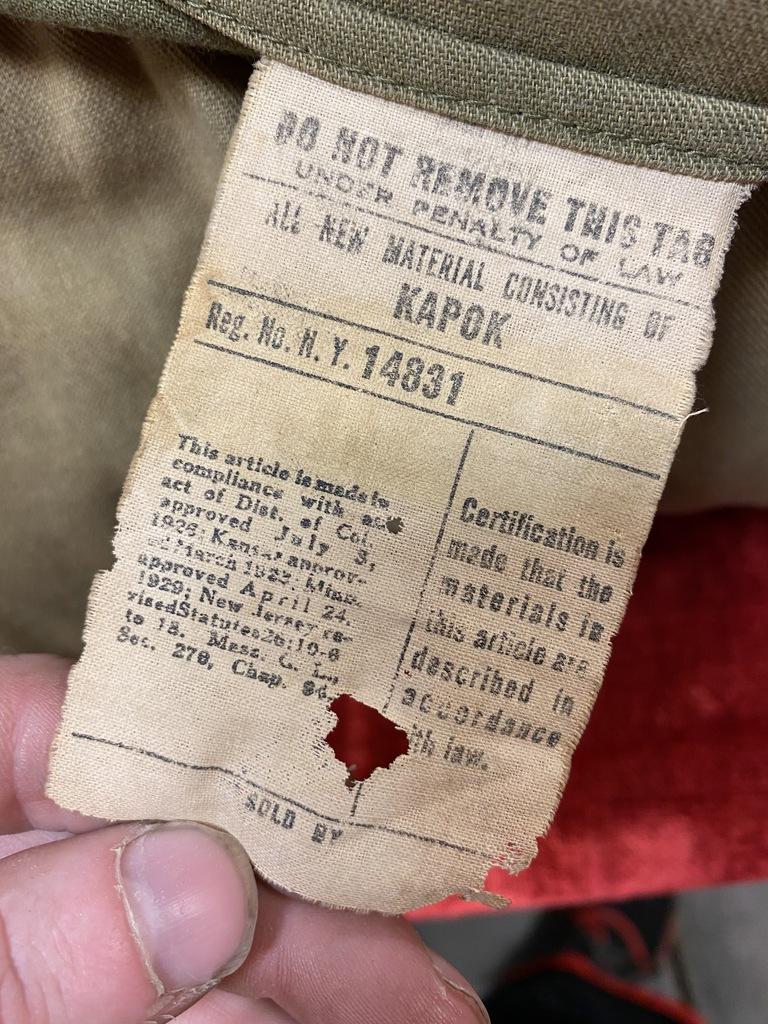 Incredibly Rare and Original WWII Kapok Sleeping Bag