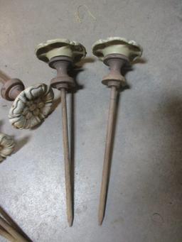 Six Metal Flower Spike Hose Guides in Bucket