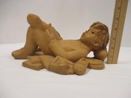 Lee Bortin Originals Boy Reading Book Sculpture