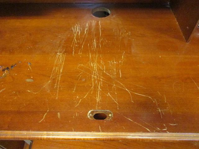 Four Piece Roll-Top Desk With Hutch