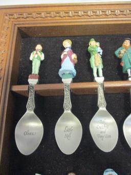 Franklin Mint 1981 Charles Dicken's Keepsake Spoon Collection in Display