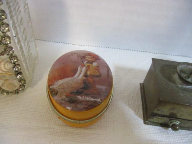 Paper Weights, Lacquered Plaques, Duck, Hand Painted Shade, etc.