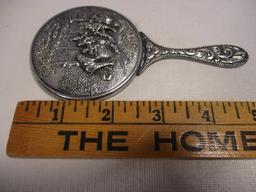 Vintage Hans Jensen Silverplated Repousse Mirror