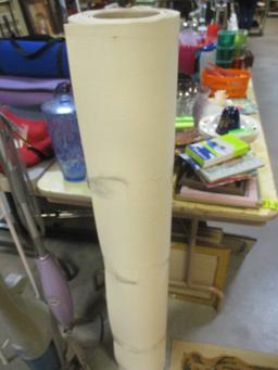 Roll of Sheet Vinyl-Reclaimed Wood Strip Flooring Pattern