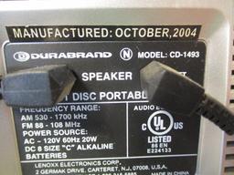 Durabrand AM/FM/CD/Cassette Stereo System