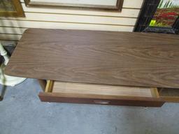 Lane Mid-Century Media Stand With 1 Drawer And Cane Undershelf