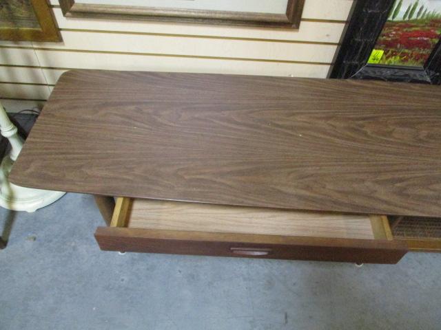Lane Mid-Century Media Stand With 1 Drawer And Cane Undershelf