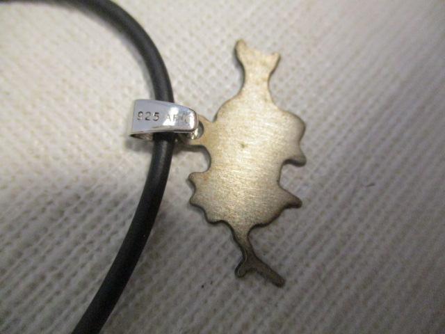 Sterling Heart Pendant with Chain .45 oz t and Cord Necklace with Sterling Pendant and Clasp