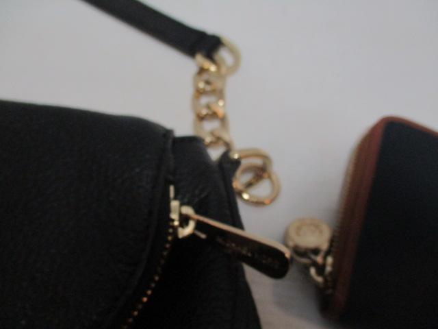 Michael Kors Leather Handbag and Nylon Covered Wallet