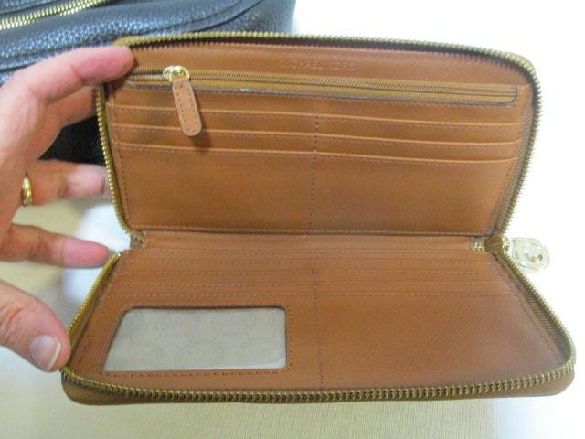 Michael Kors Leather Handbag and Nylon Covered Wallet