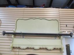 Full French Provincial Headboard & Footboard With Metal Rails