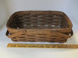 Split Oak Rectangular Basket With Handles