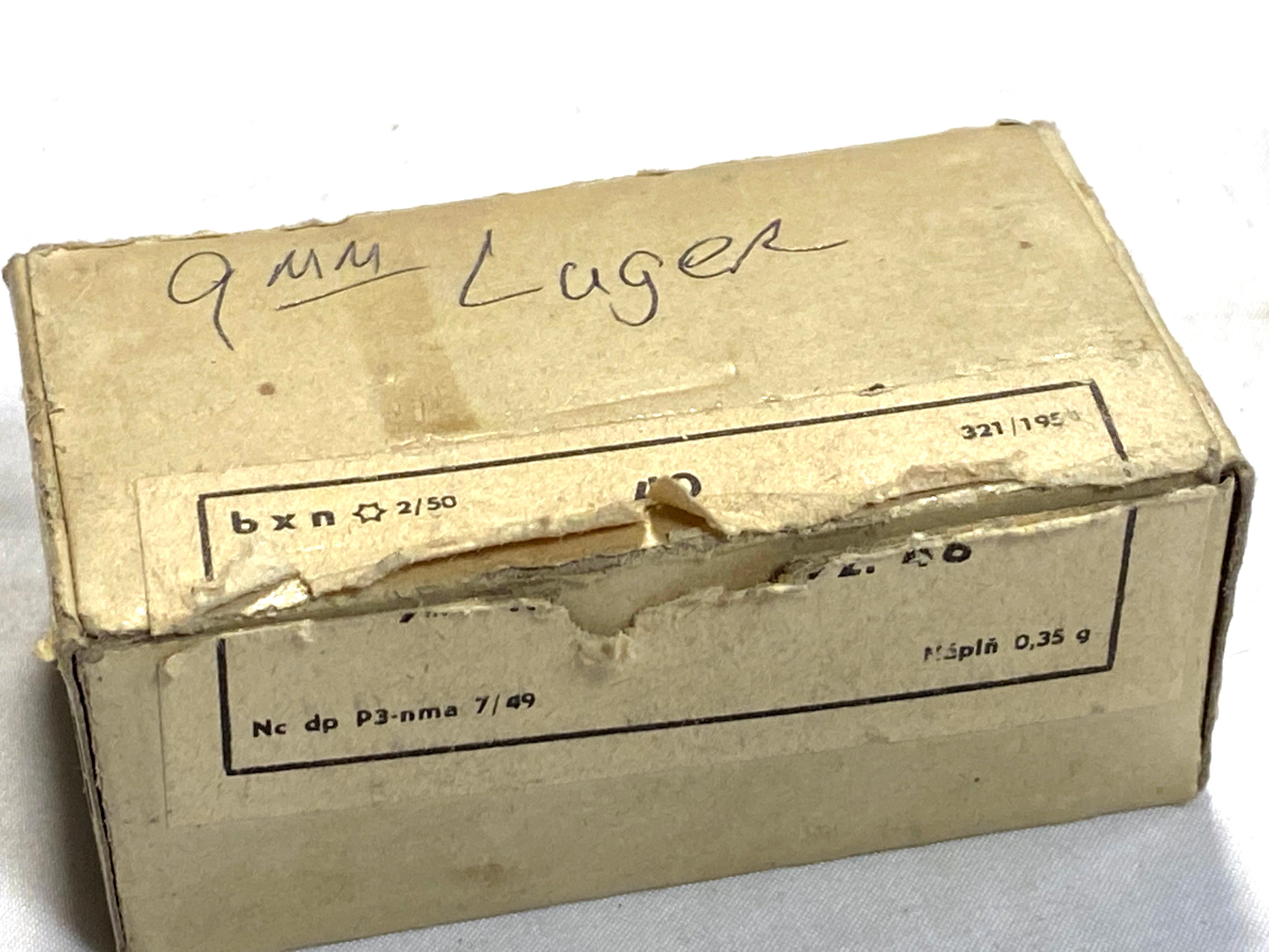80 Rounds of Czech 1950 "bxn" 9mm Luger Ammunition on Stripper Clips