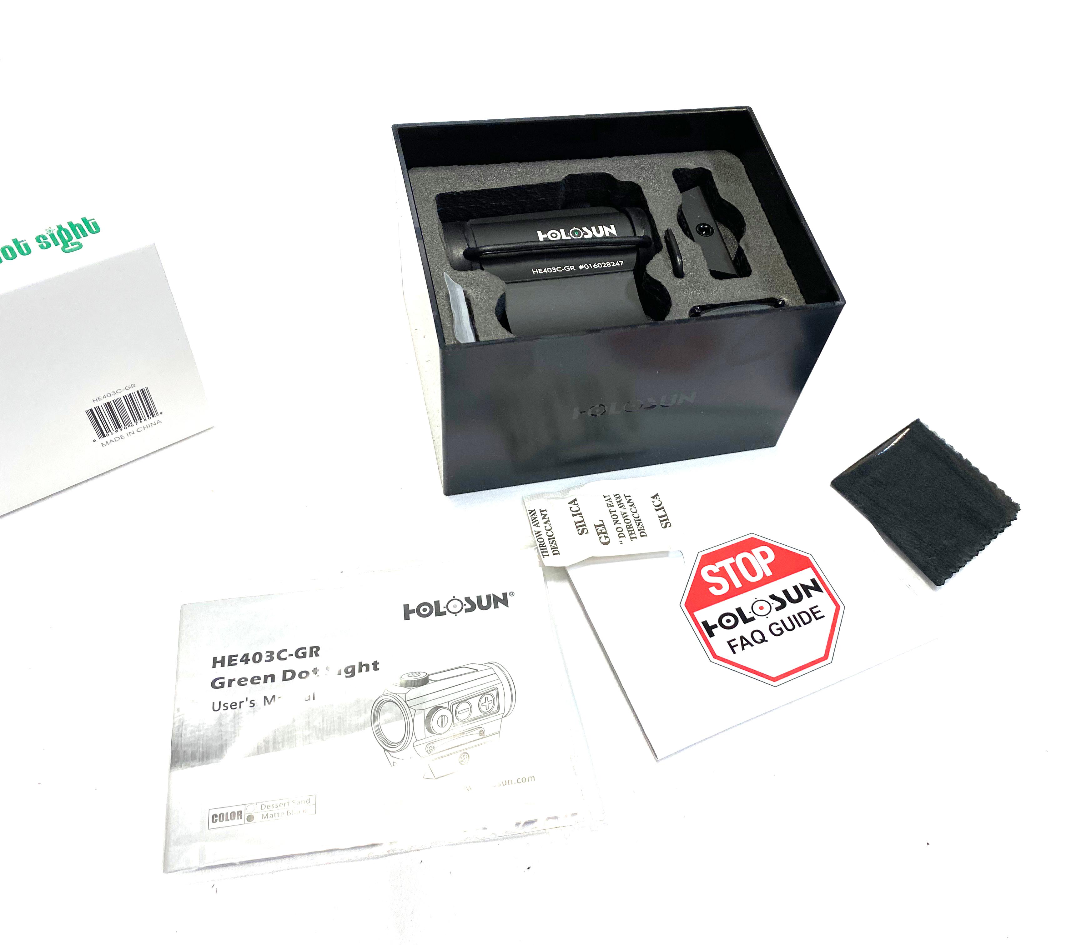 New Holosun HE403C-GR 20mm Micro Optical Sight - MSRP $258.81