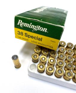 NIB 50rds. of .38 SPECIAL - Remington 148gr. Lead Wadcutter Ammunition