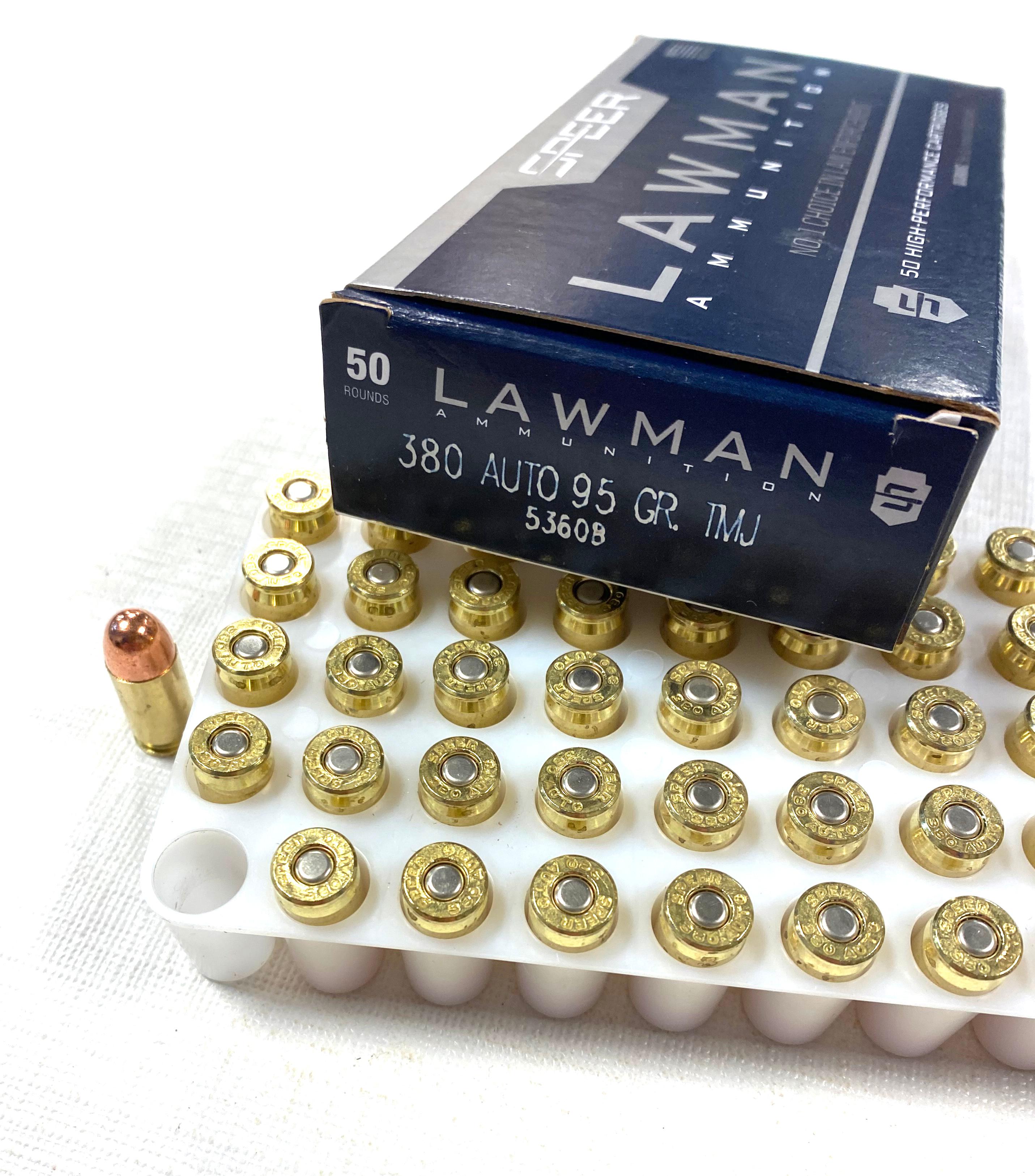 NIB 50rds. of .380 AUTO - Speer 95gr. TMJ Brass Ammunition