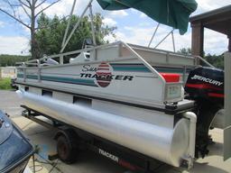 1994 Sun Tracker Bass Buggy 18 Pontoon, Trailer, 50Hp Mercury