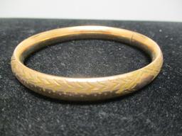 Antique Bangle Bracelet- Marked A.A.G. 1/10