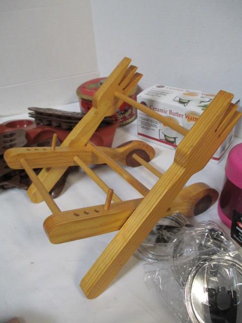 Silicone Candy Molds, Wood Cookbook Stand, Ceramic Butter Warmers, Spice Grinder, etc.