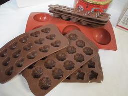 Silicone Candy Molds, Wood Cookbook Stand, Ceramic Butter Warmers, Spice Grinder, etc.