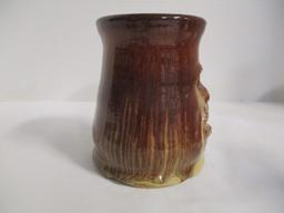 Signed Hand Turned Face Vase
