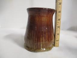 Signed Hand Turned Face Vase