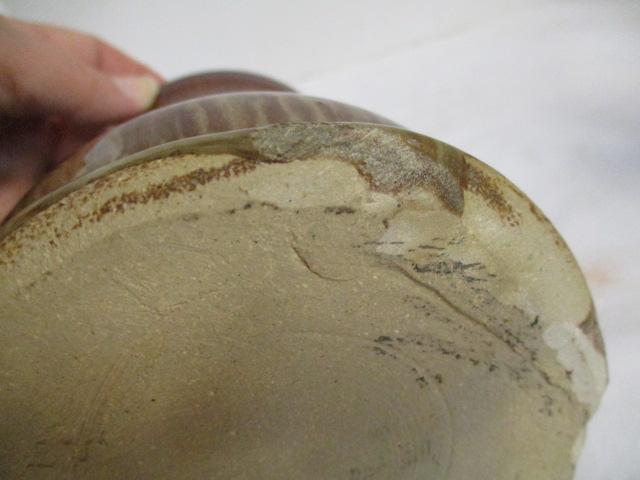 Signed Hand Turned Face Vase