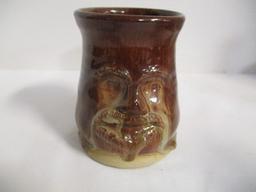 Signed Hand Turned Face Vase
