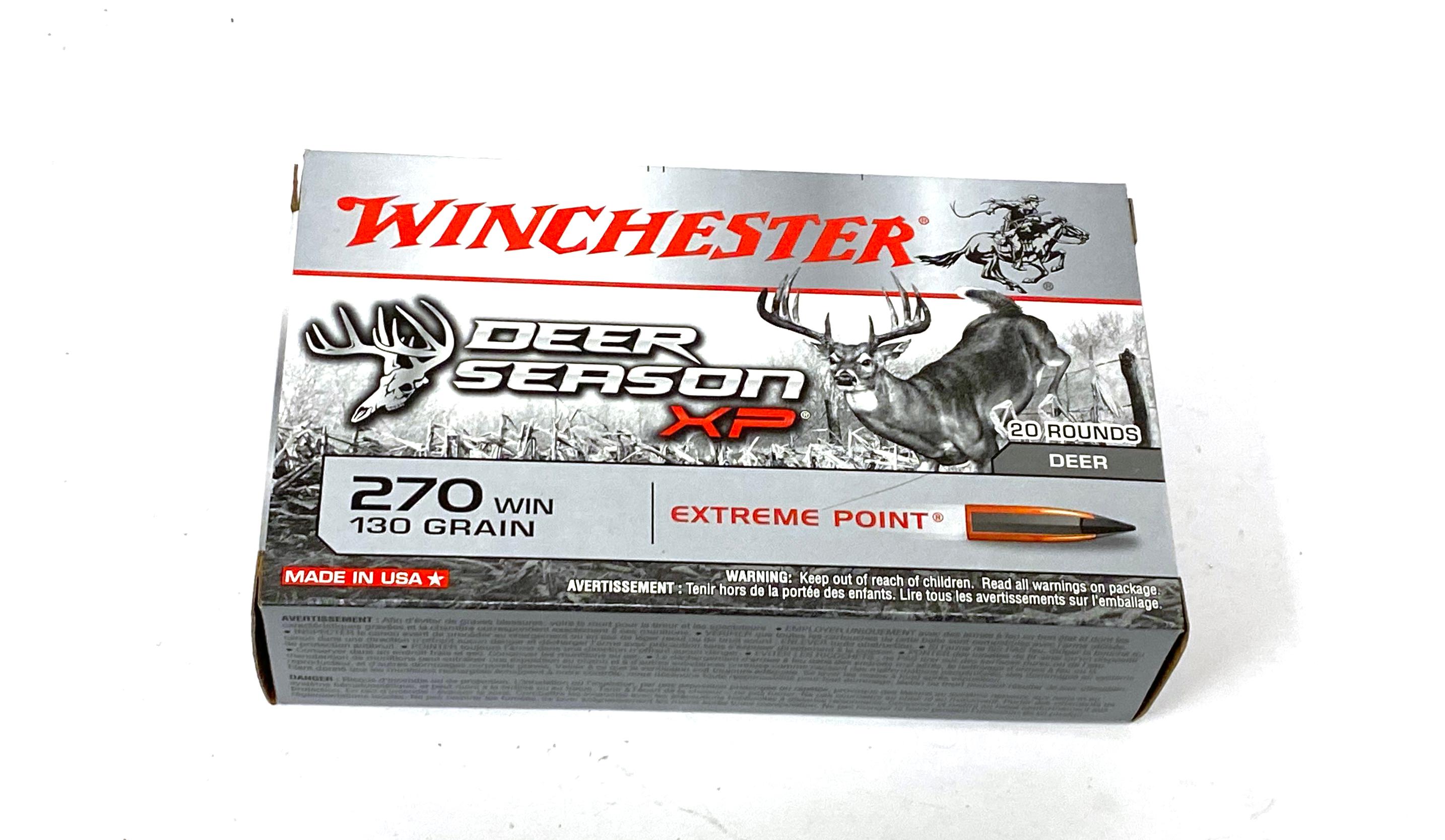 NIB 20rds. of .270 WIN. 130gr. Extreme Point Deer Season XP Winchester Ammunition